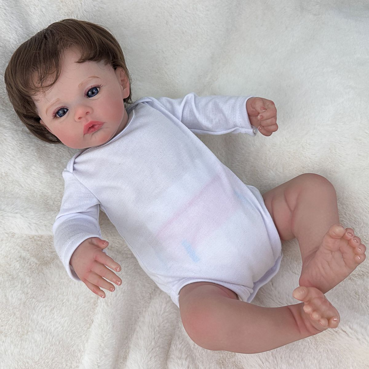 TIOZONEY - Muñeca bebe reborn vinilo de silicona juguetes para 45cm