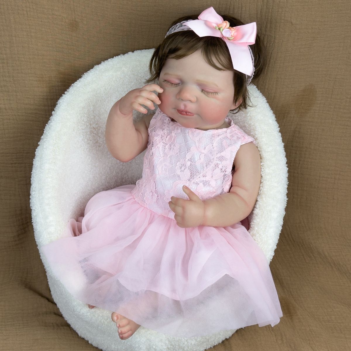 TIOZONEY - Muñeca bebe reborn vinilo de silicona juguetes para 50cm