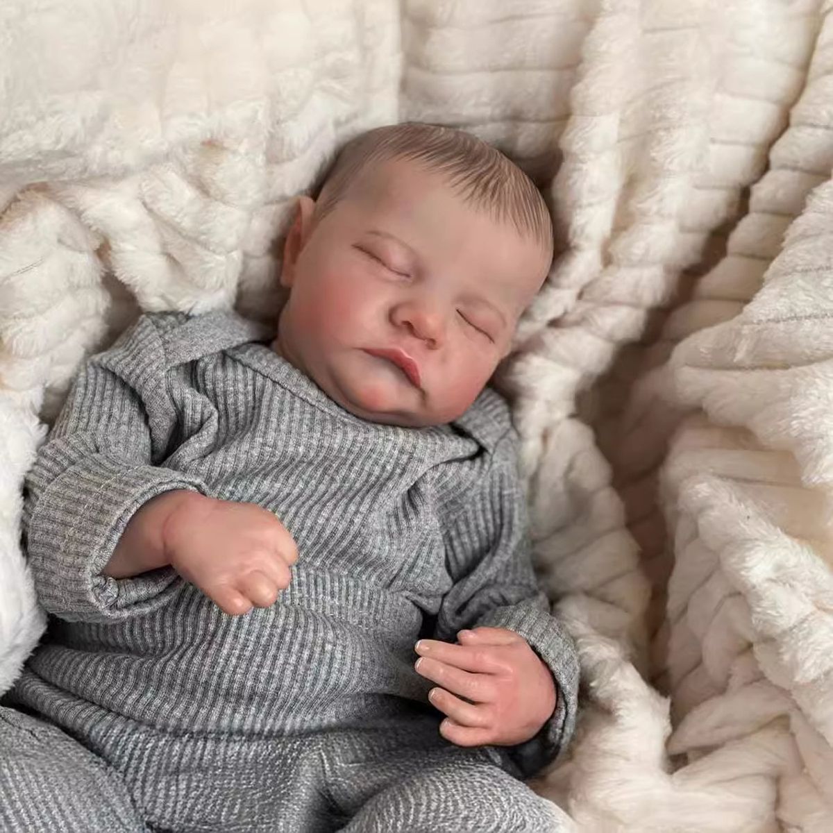 TIOZONEY - Muñeca bebe reborn vinilo de silicona juguetes para 50cm