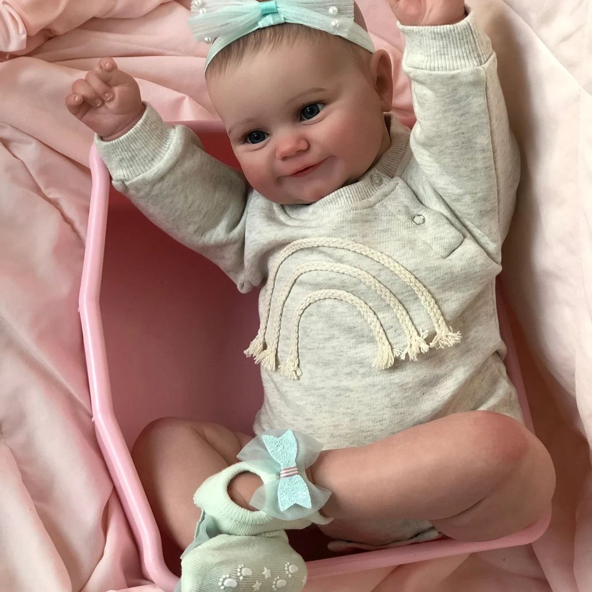 TIOZONEY - Muñeca bebe reborn vinilo de silicona juguetes para 50cm