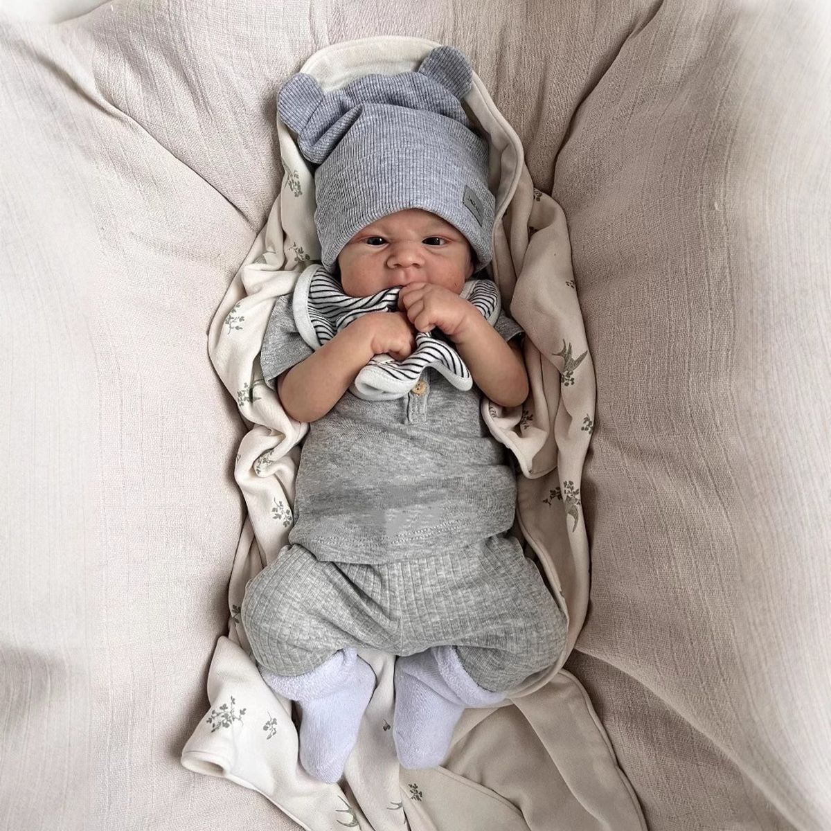 TIOZONEY - Muñeca bebe reborn vinilo de silicona juguetes para 50cm