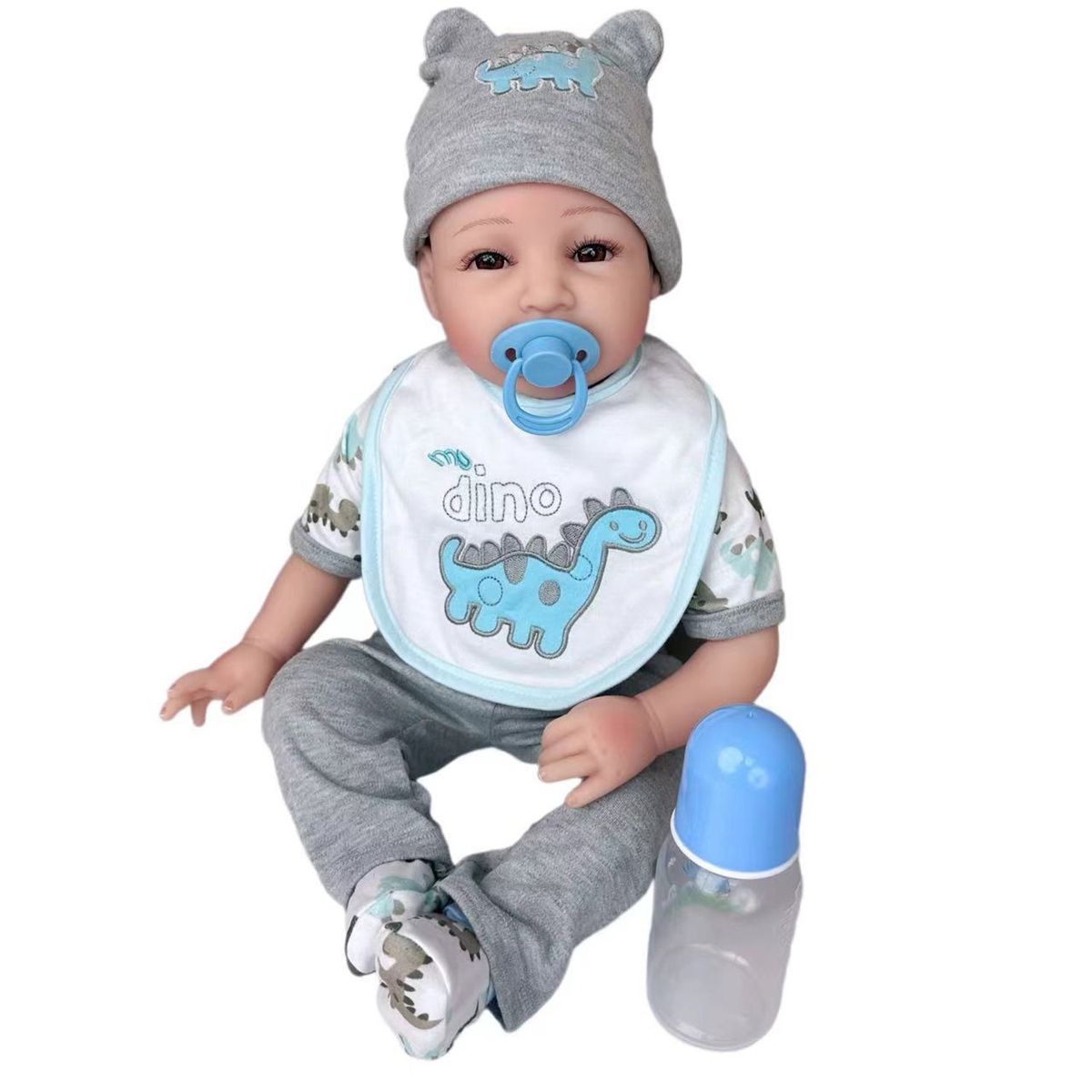 TIOZONEY - Muñeca bebe reborn vinilo de silicona juguetes para 50cm