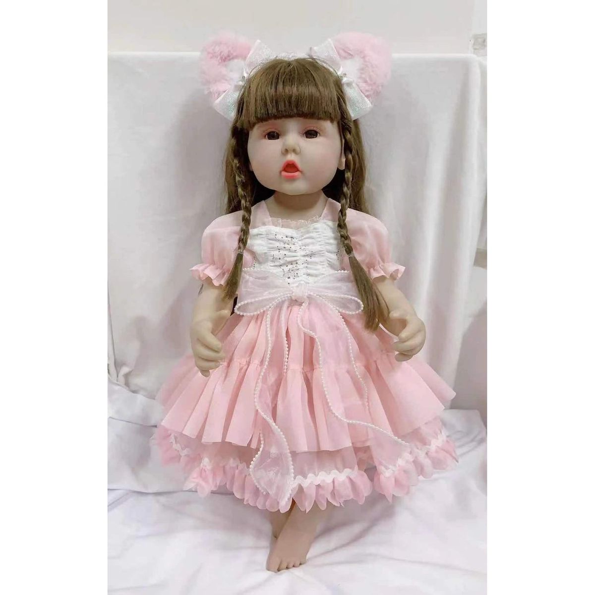 TIOZONEY - Muñeca bebe reborn vinilo de silicona juguetes para 55cm
