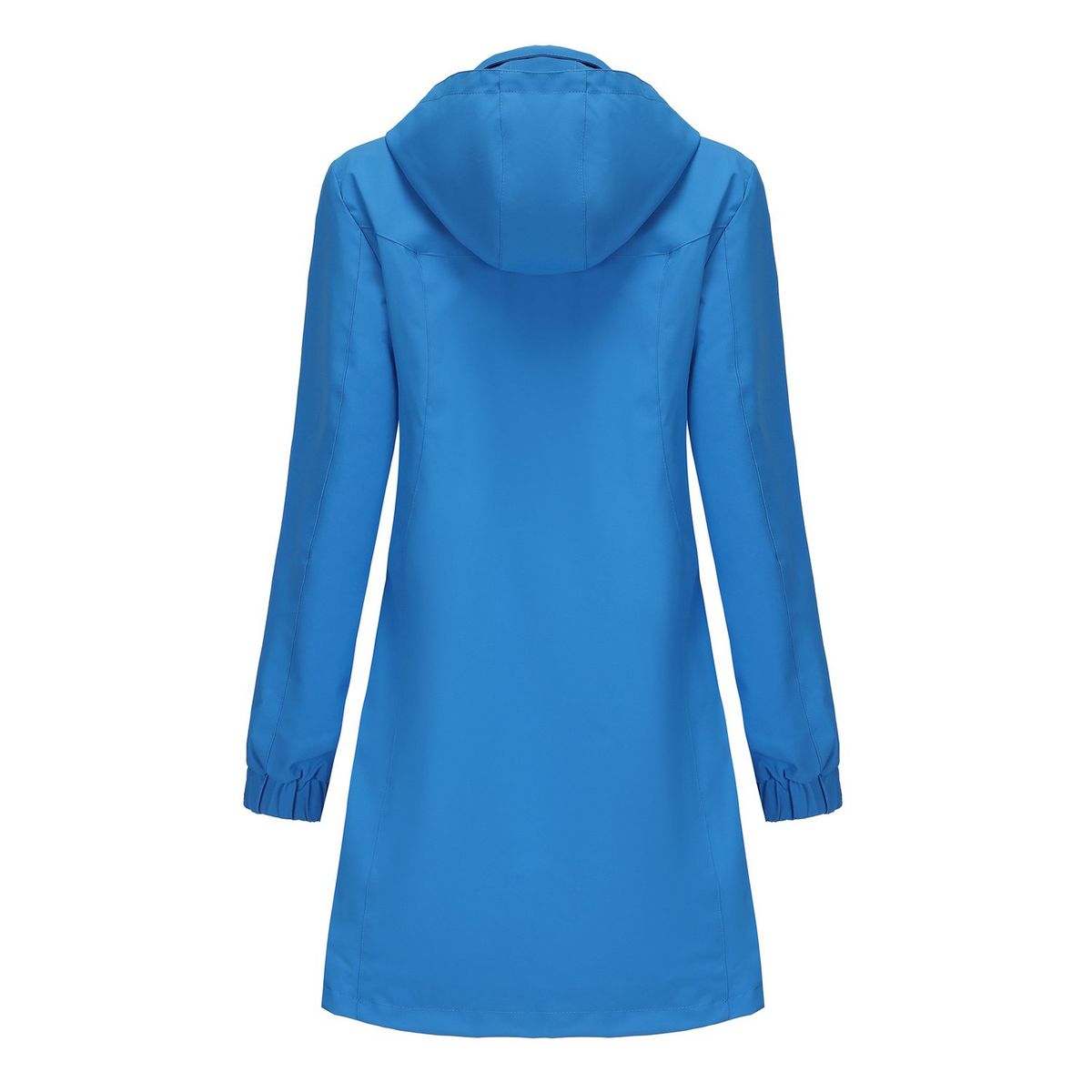 TIOZONEY - Chaqueta impermeable con capucha para mujer-Azul
