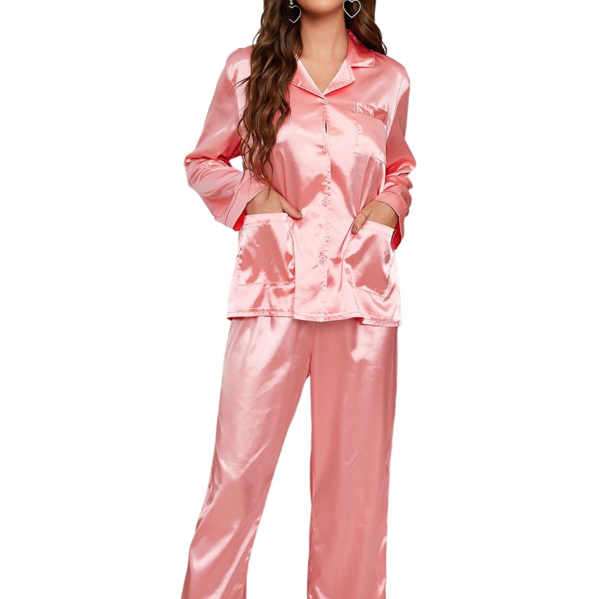 BLWOENS - Pijama de para mujeres - 2 piezas - Rosa