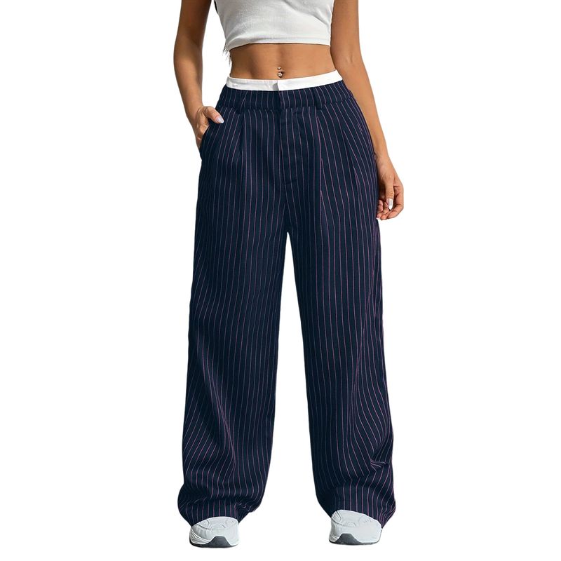 BLWOENS - Pantalones largos para mujeres - Azul