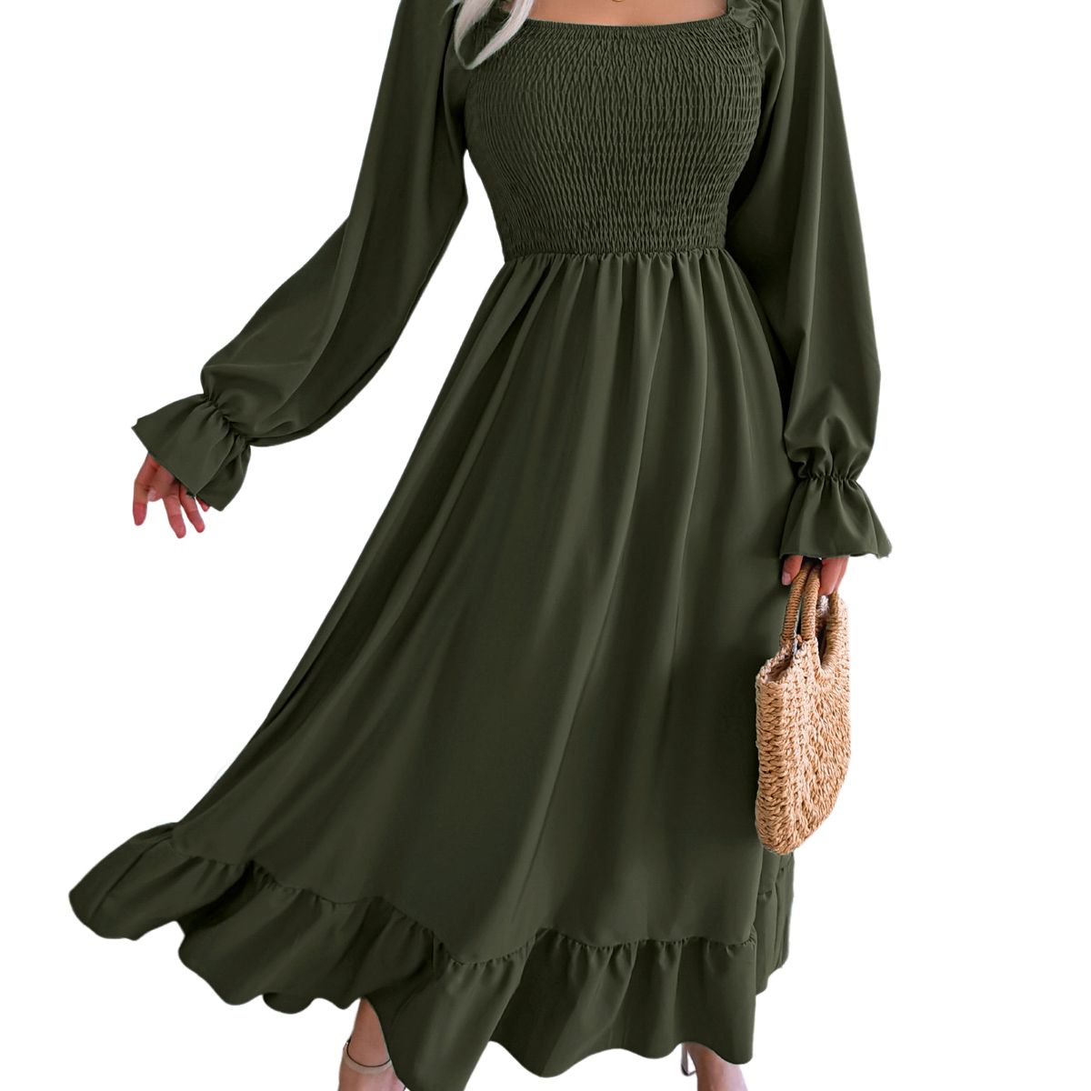 BLWOENS - Vestidos casuales de para mujeres - Verde