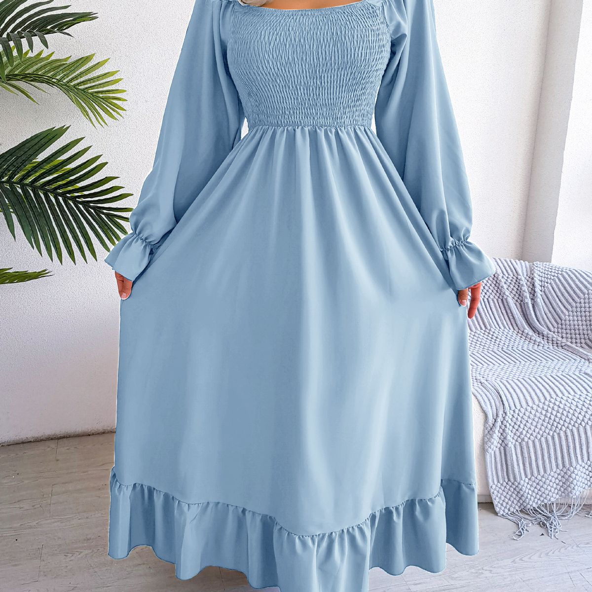 BLWOENS - Vestidos casuales de para mujeres - Azul