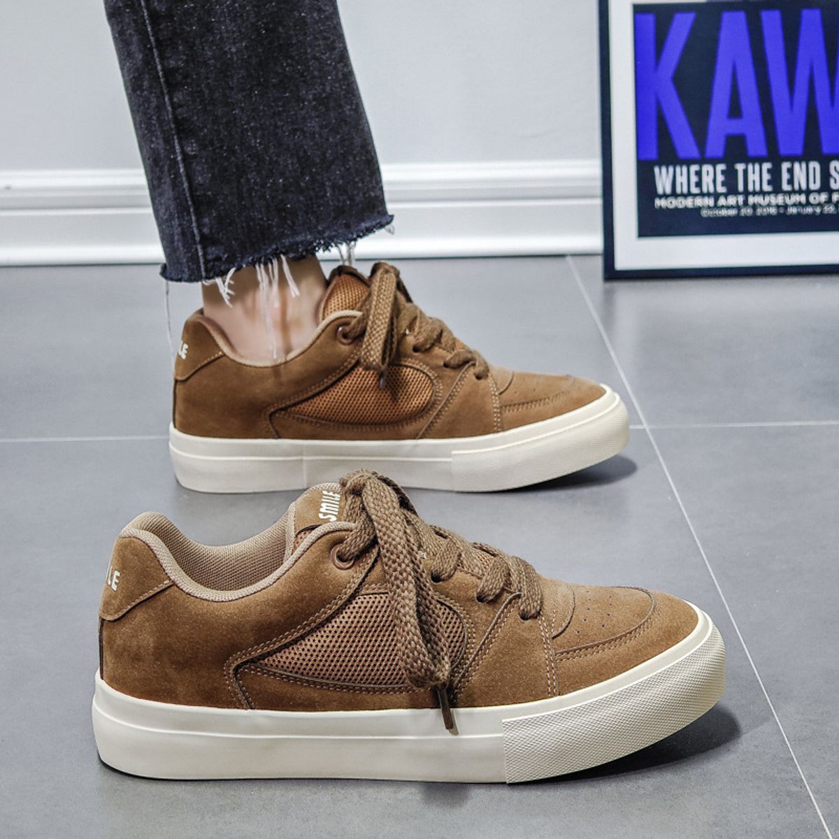 BLWOENS - Zapatos de portivas para hombres Zapatillas - Marrón