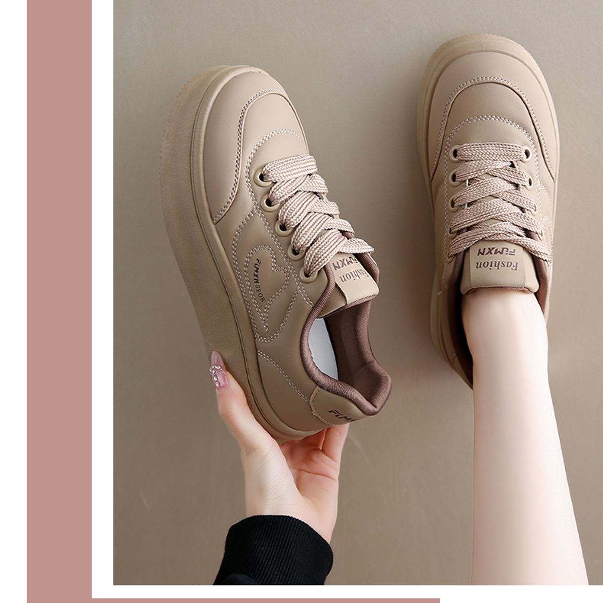 BLWOENS - Zapatos de portivas para mujeres Zapatillas - Marrón