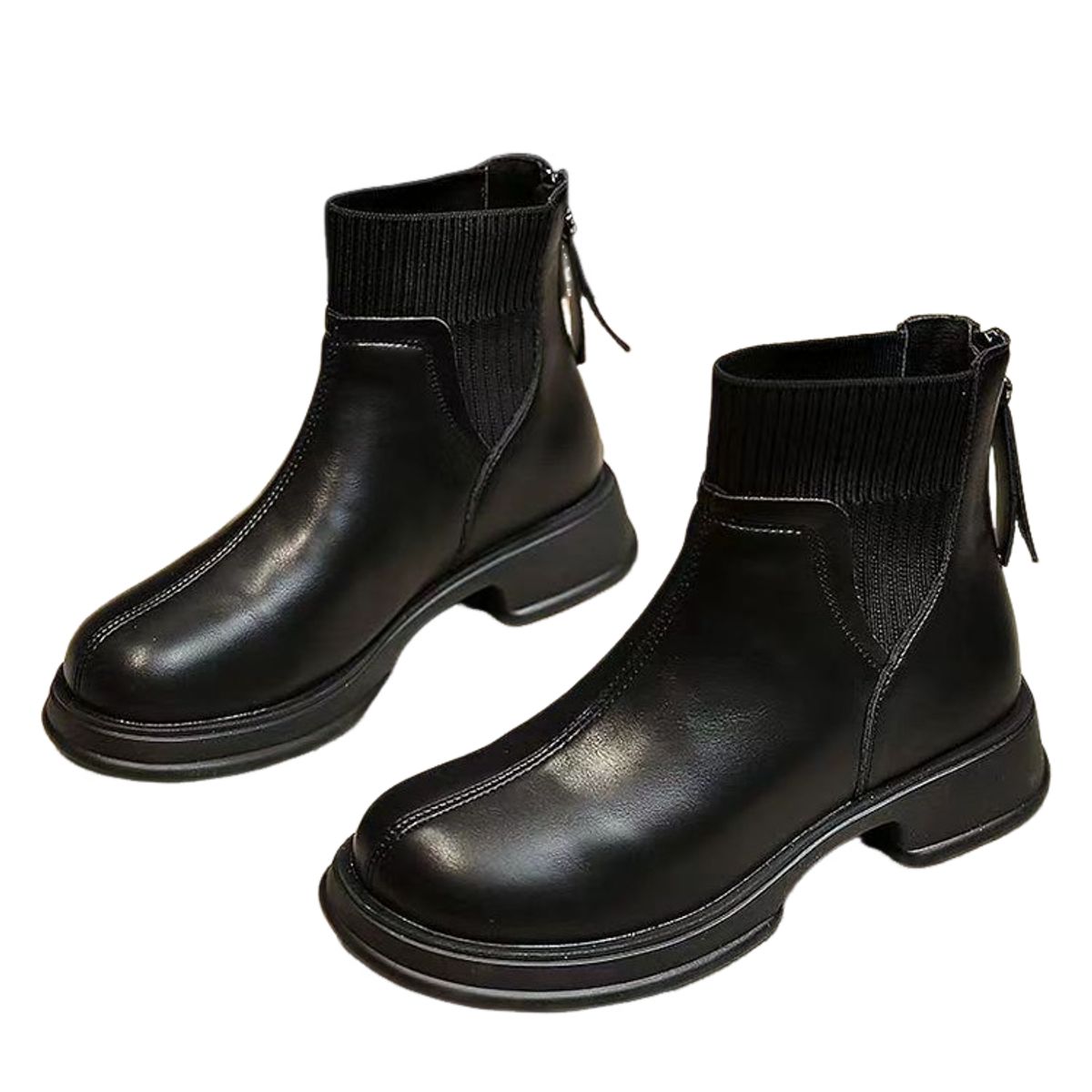 BLWOENS - Zapatos BOTAS cortas de invierno para mujeres - Negro