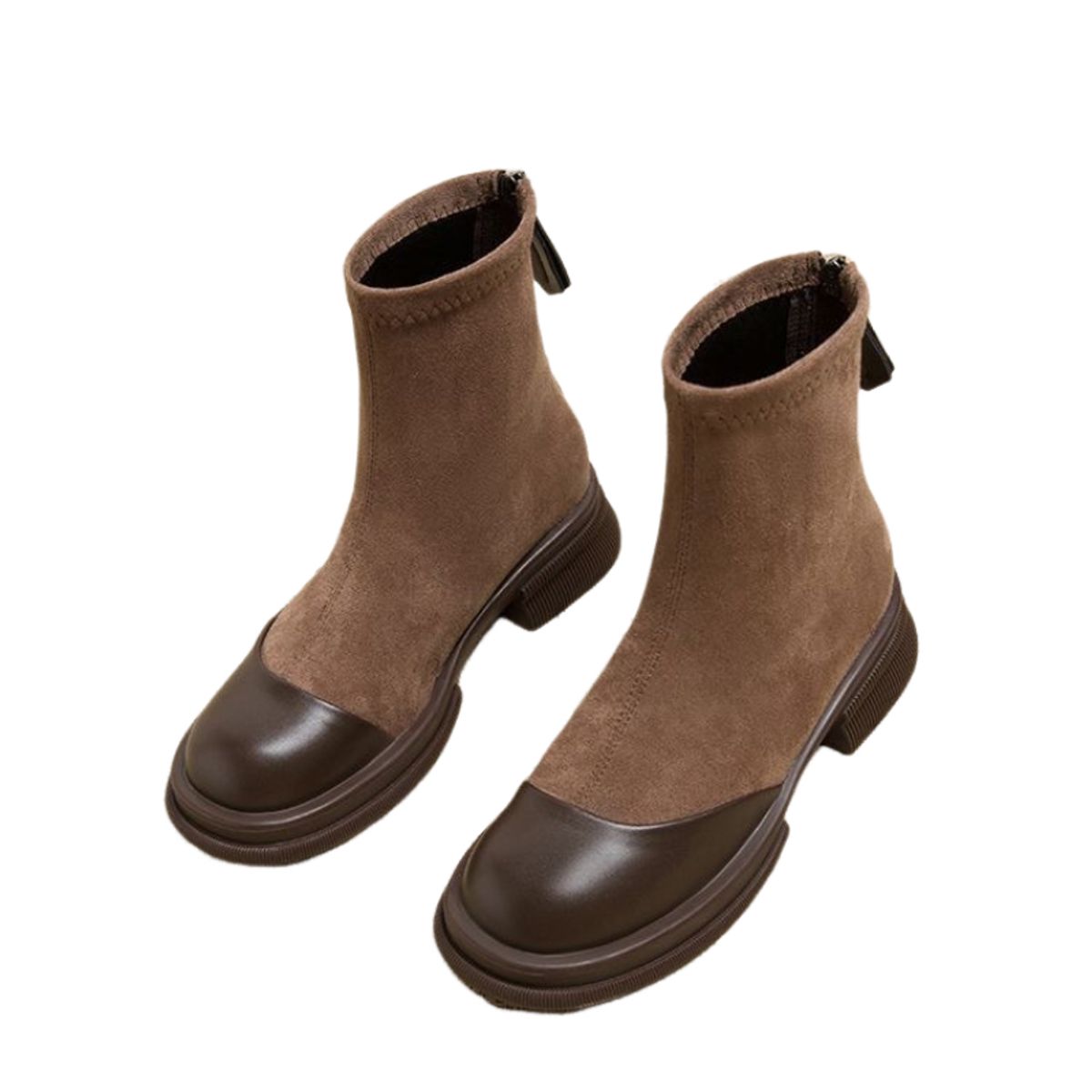 BLWOENS - Zapatos BOTAS cortas de invierno para mujeres - Marrón