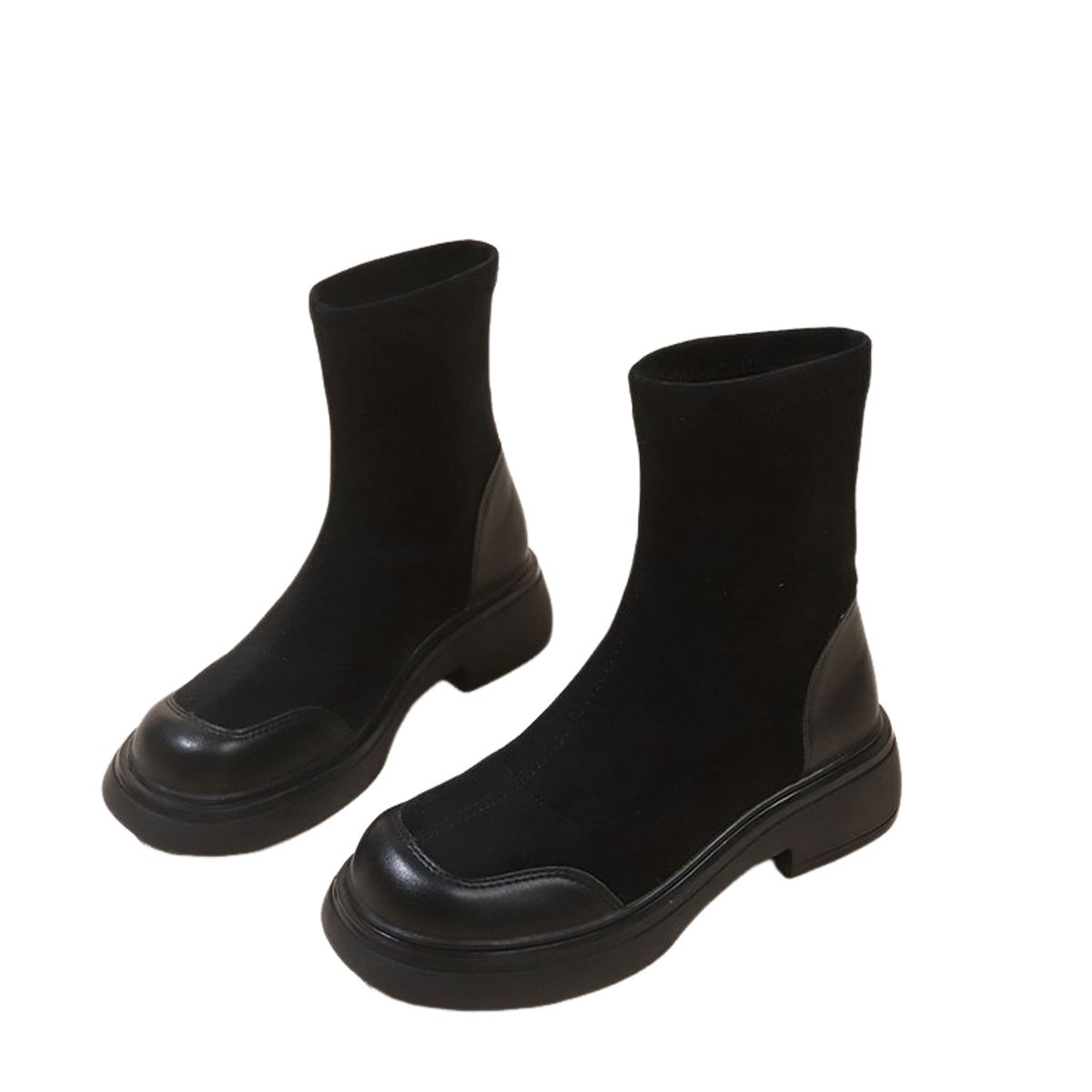 BLWOENS - Zapatos BOTAS cortas de invierno para mujeres - Negro