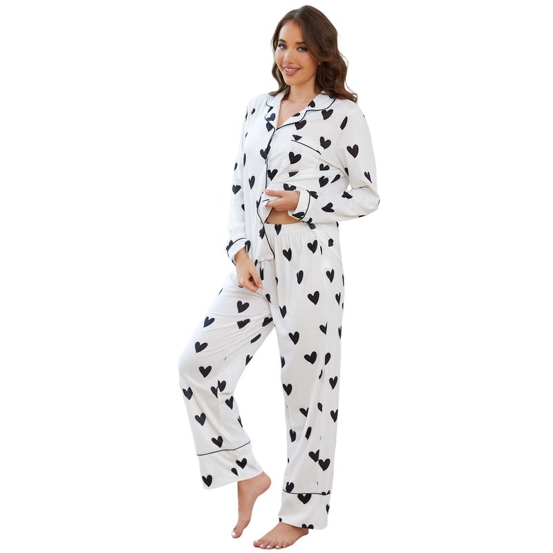 BLWOENS - Pijama de para mujeres - 2 piezas - Blanco