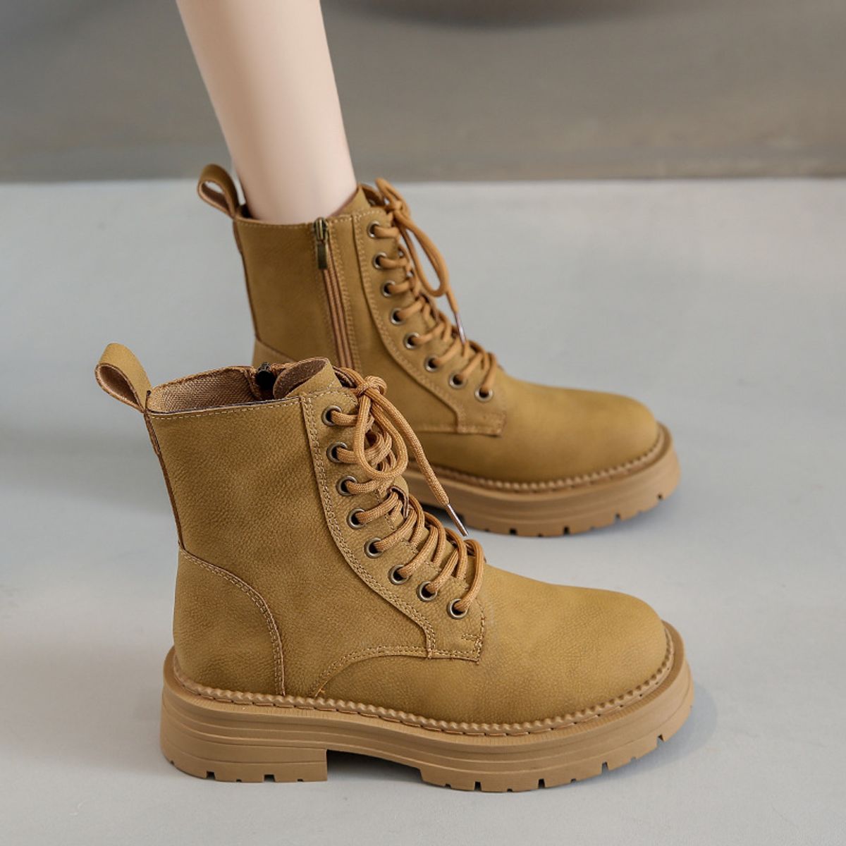 BLWOENS - Zapatos BOTAS cortas de invierno para mujeres - Marrón