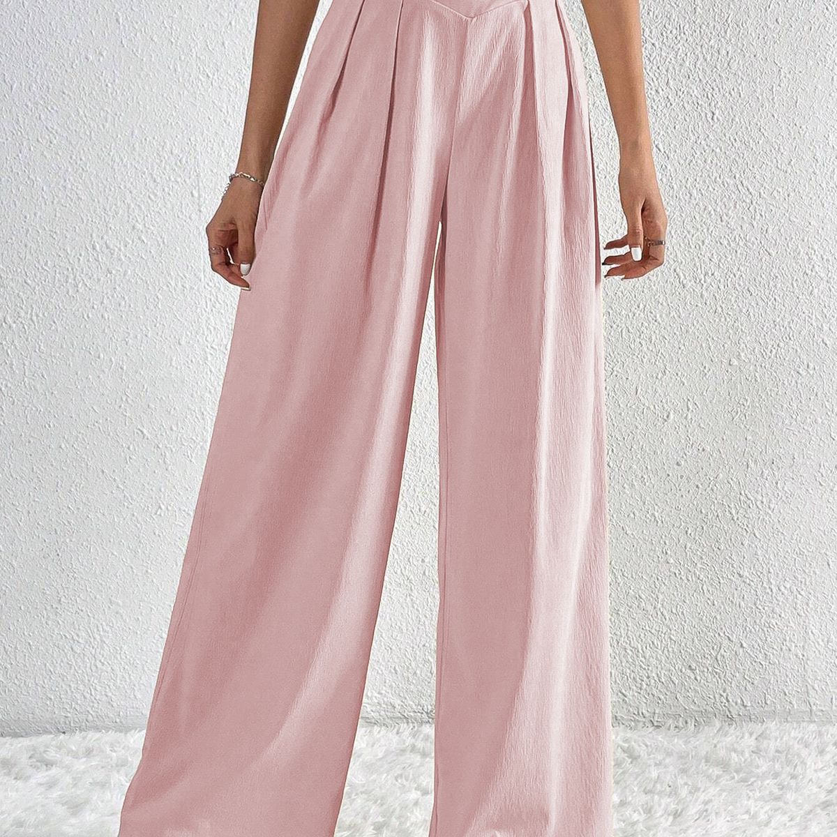 BLWOENS - Pantalones largos para mujeres - Rosa