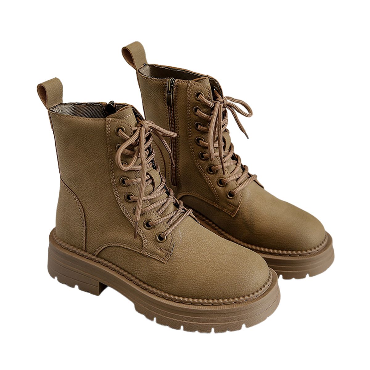 BLWOENS - Zapatos BOTAS cortas de invierno para mujeres - Marrón