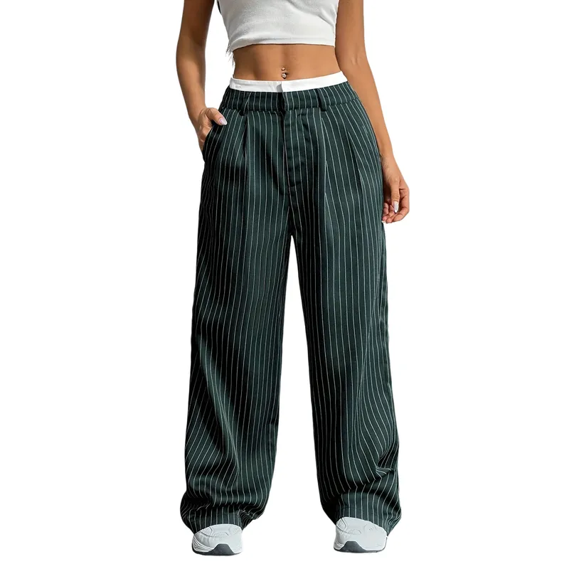 BLWOENS - Pantalones largos para mujeres - Verde