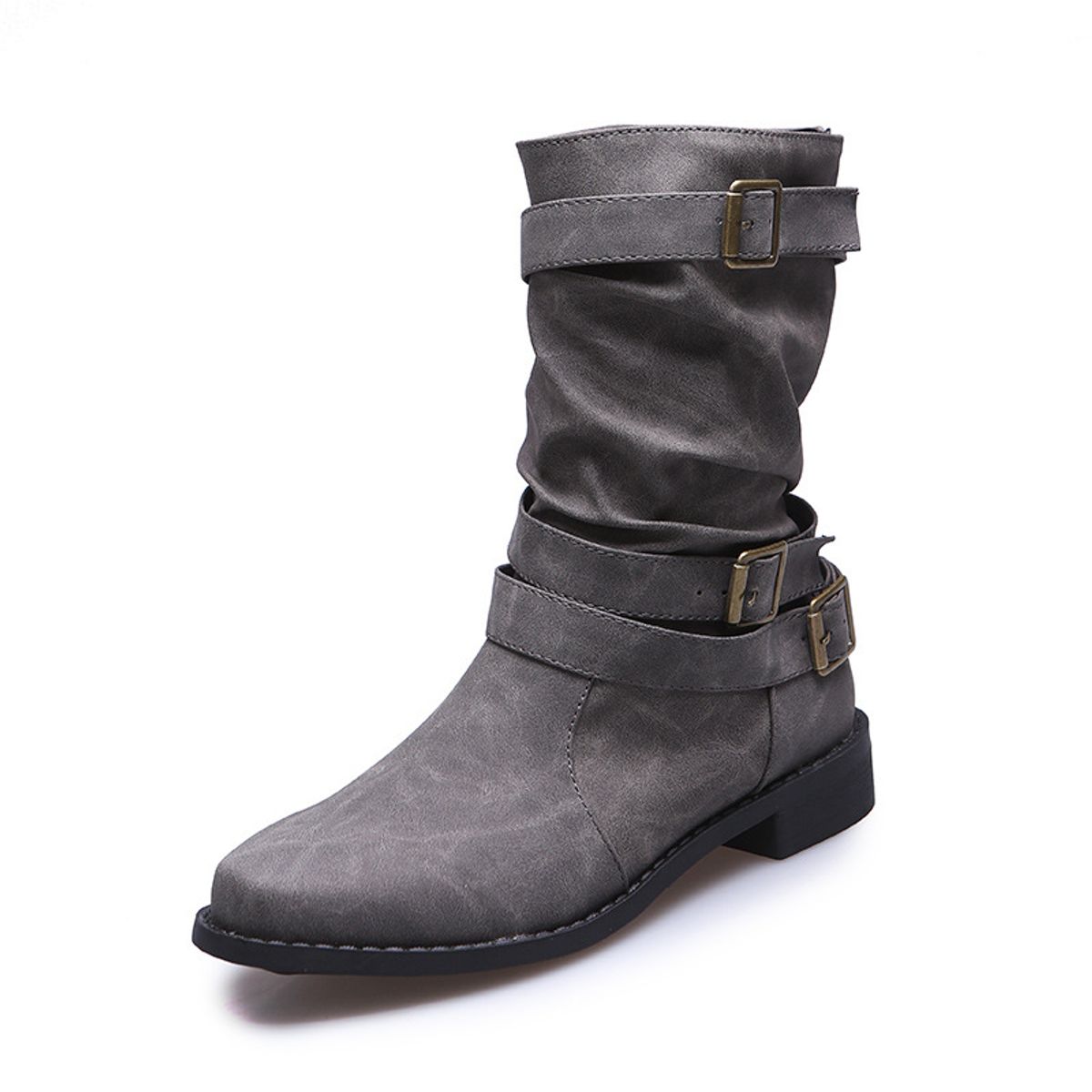 BLWOENS - Zapatos BOTAS largas de invierno para mujeres  - Gris