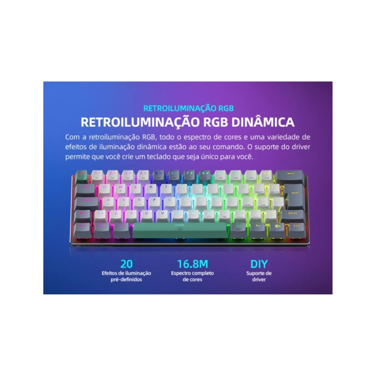 GENERICO - Teclado Mecanico GAMER Machenike K500 B61 60%
