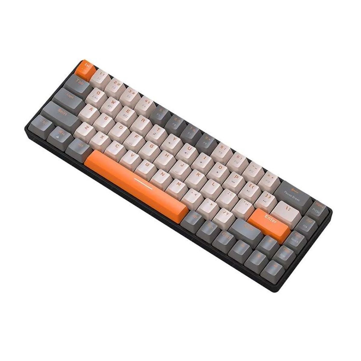 GENERICO - Teclado Mecanico Inalambrico K68 Portatil Swicth Rojo FUNS