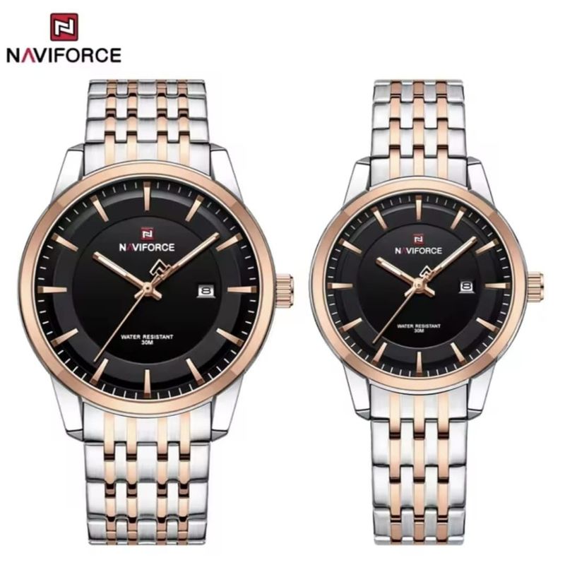 NAVIFORCE - Relojes de Parejas Naviforce analógo correa Acero - Hombre y Mujer