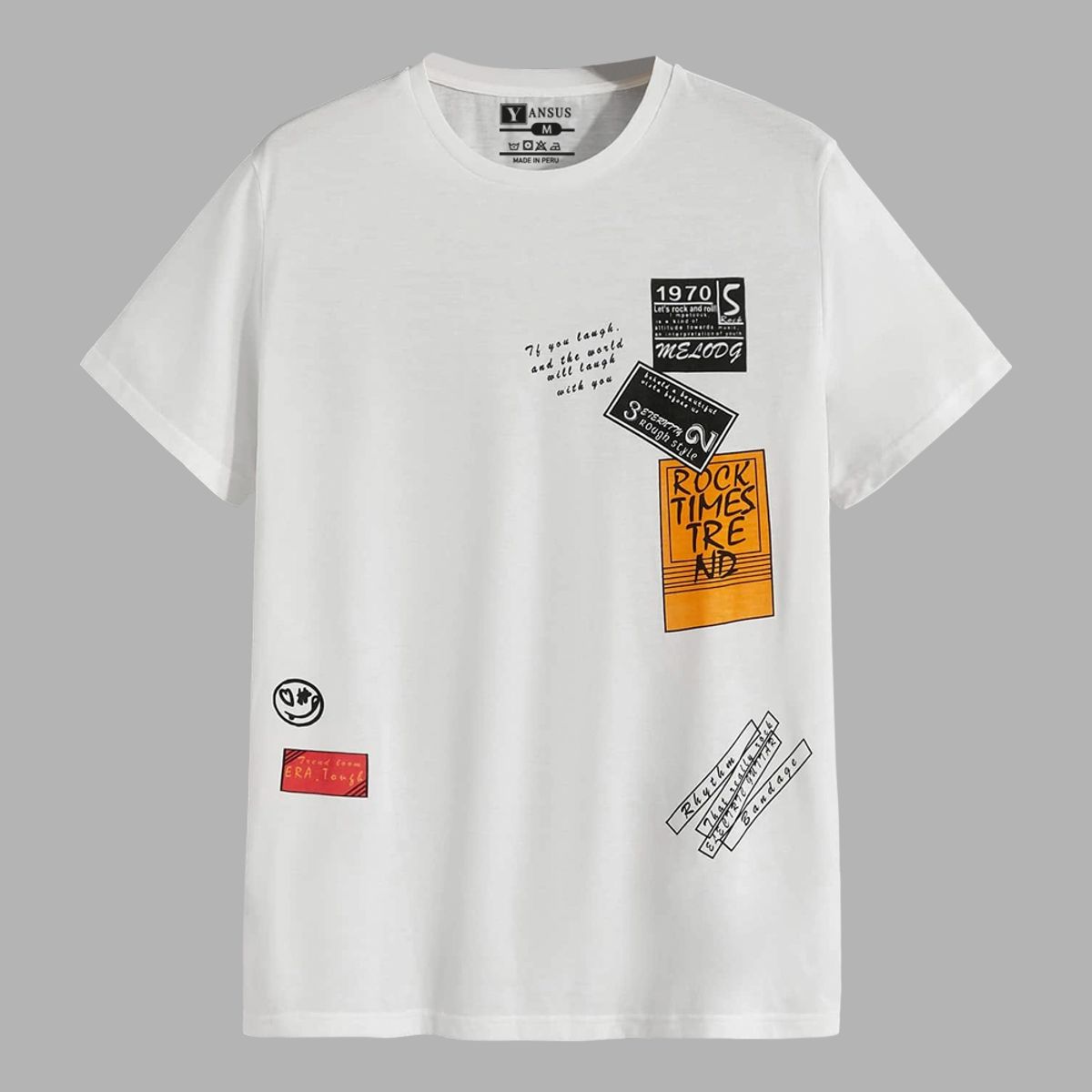 YANSUS - Polo Hombre Yansus Estampado Rock