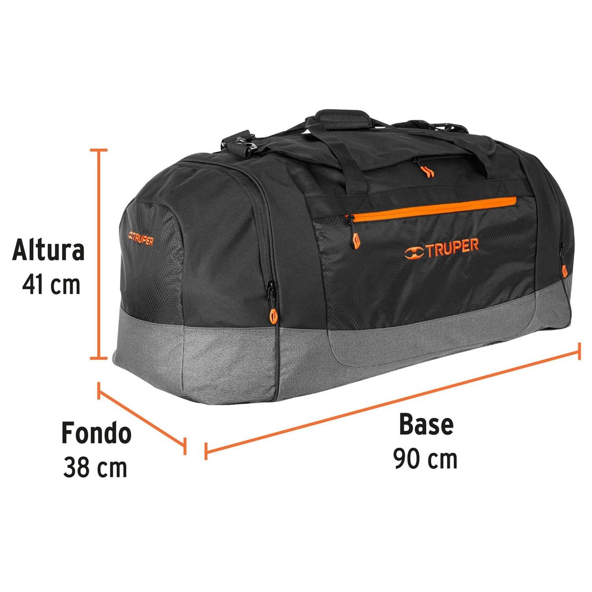 TRUPER - Maleta deportiva, maleta de viaje, camping 90 cm Truper