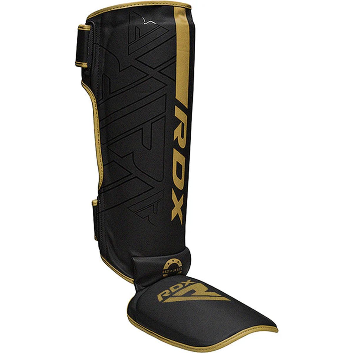 RDX - Canilleras con Empeine para Muay Thai y MMA Kara F6 Dorado-S