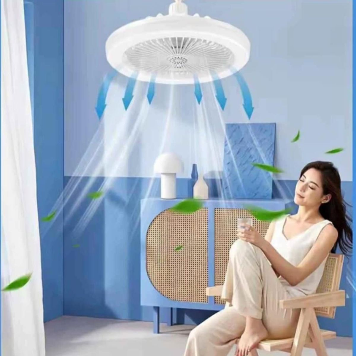 GENERICO - Foco Ventilador LED Ahorrador 30W Comedor Dormitorio Oficina Ulix-02