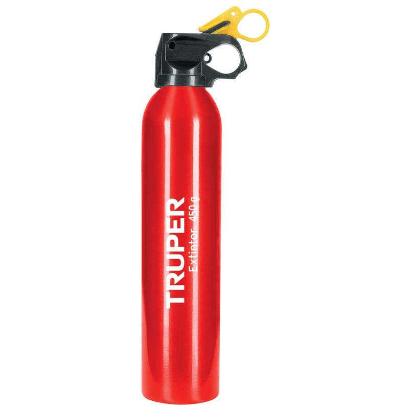 TRUPER - Extintor portátil desechable 450 g, polvo tipo ABC, Truper