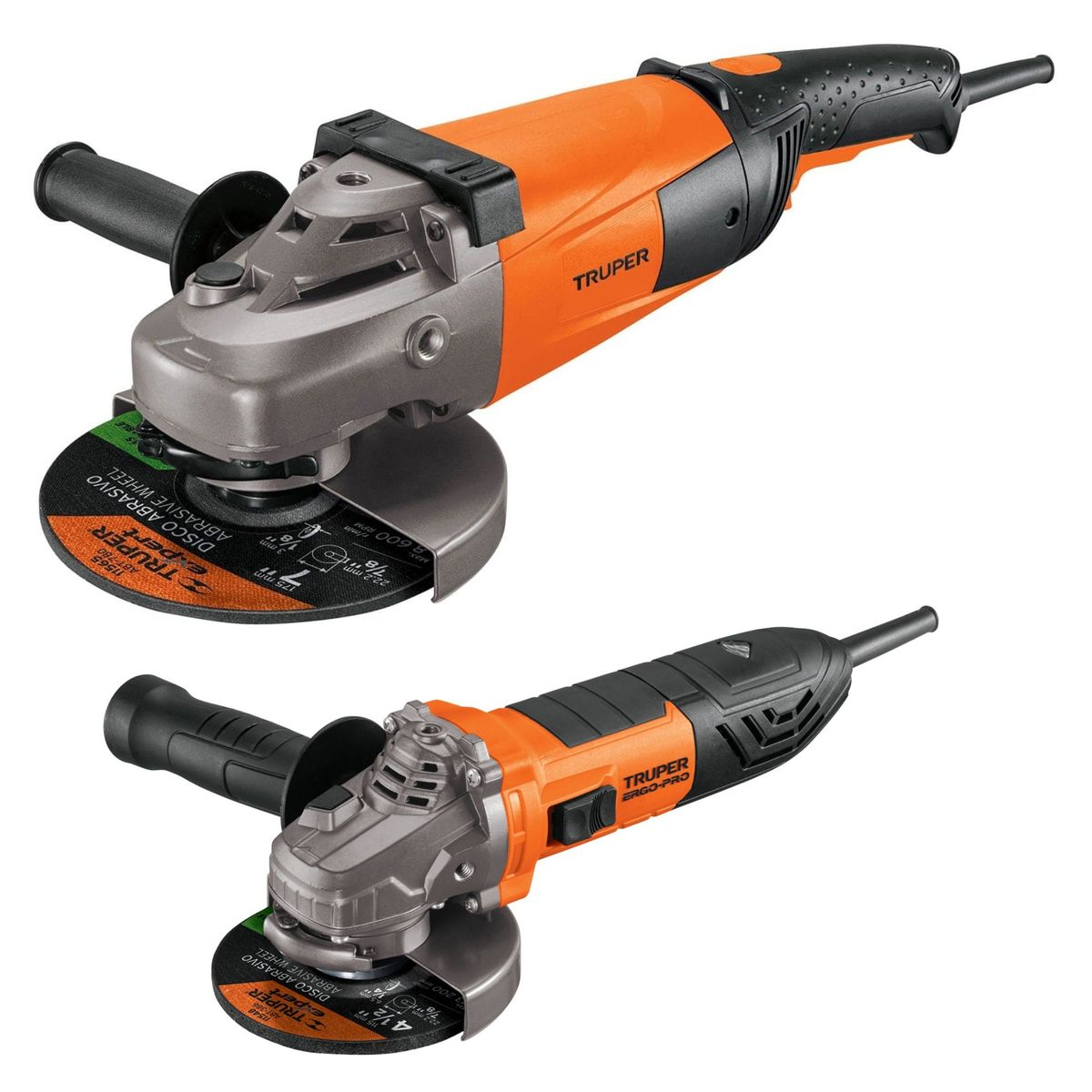TRUPER - combo amoladora angular 7" profesional 2100W, 4-1/2", ERGO PRO, 800 W