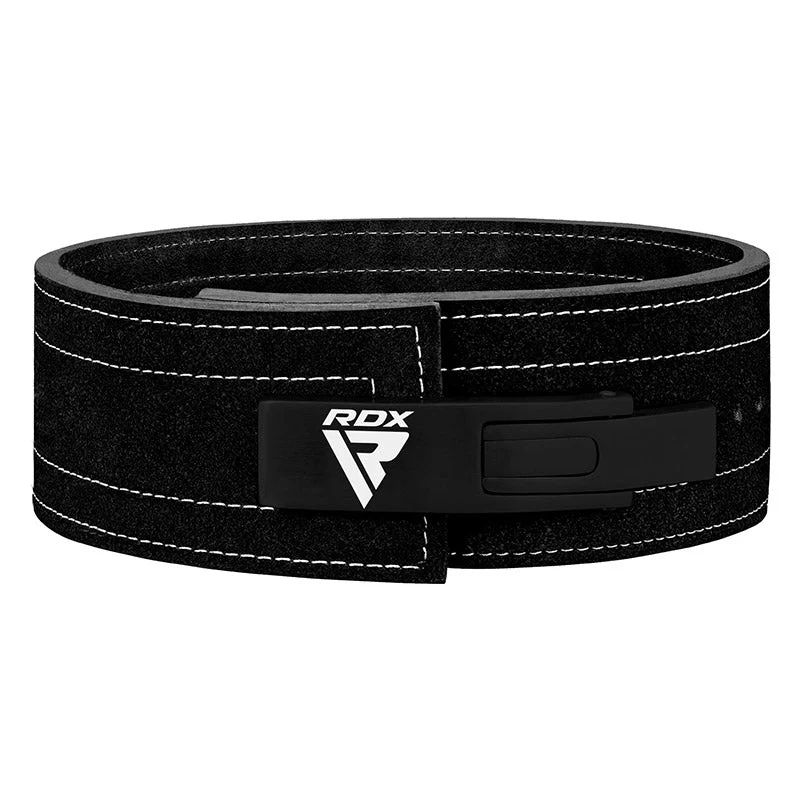 RDX - Cinturón de Cuero para Competencias de Powerlifting Negro- L