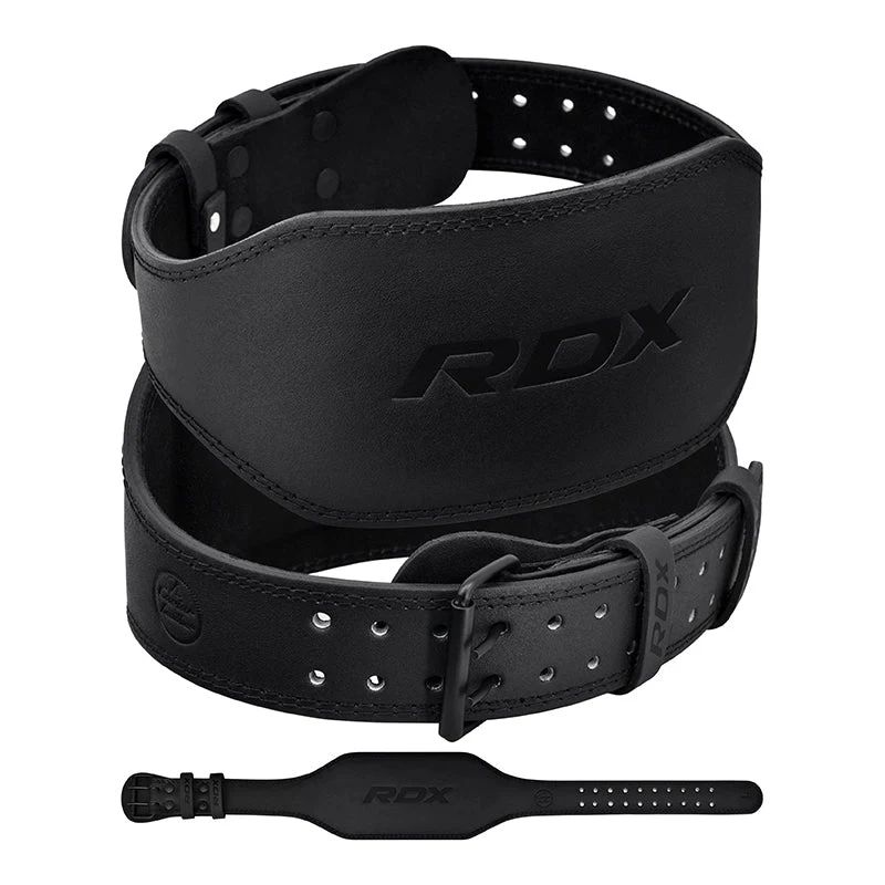 RDX - Cinturón de Cuero para Levantamiento de Pesas de 15CM - L