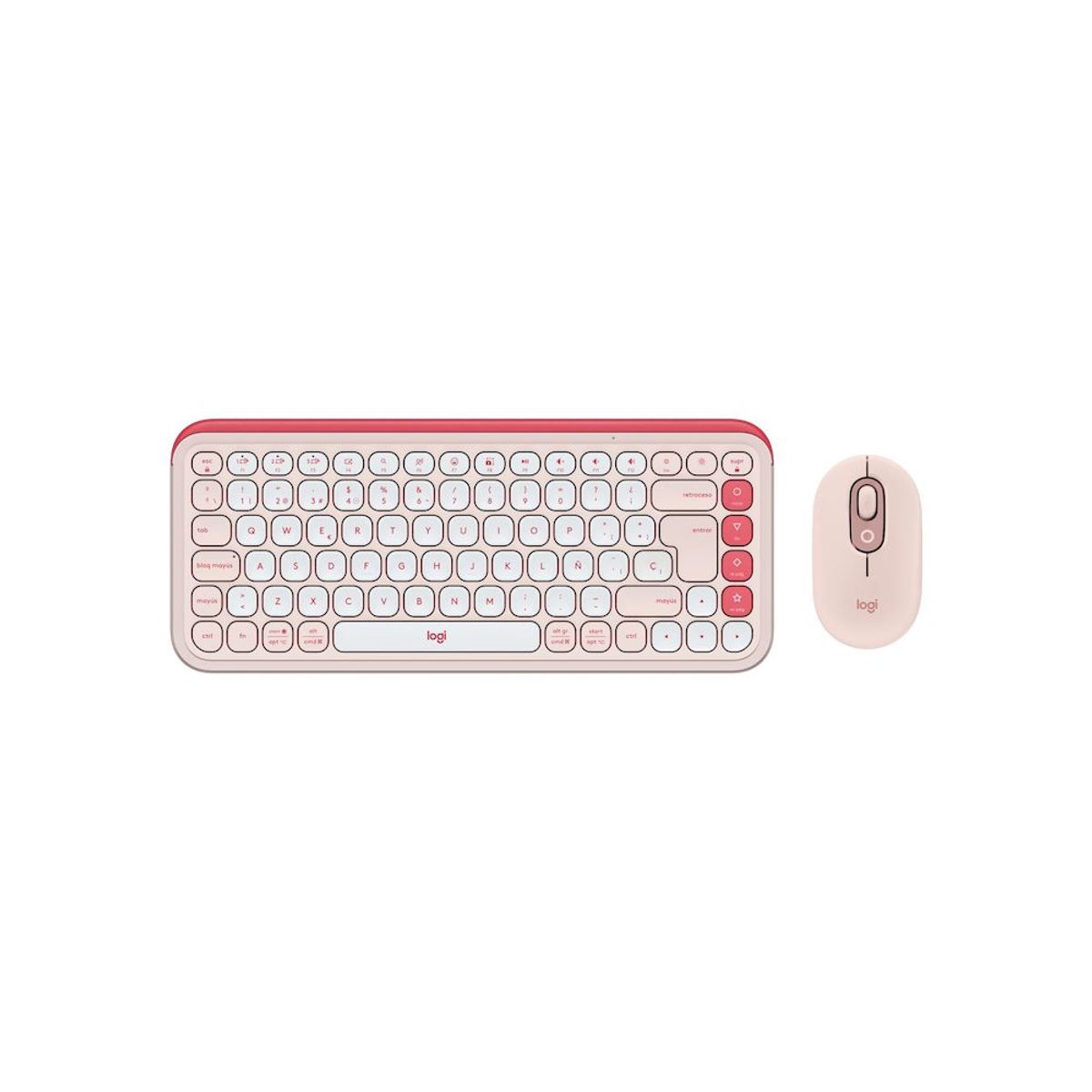 LOGITECH - COMBO LOGITECH ICON POP TECLADO Y MOUSE ROSADO ELEGANTE