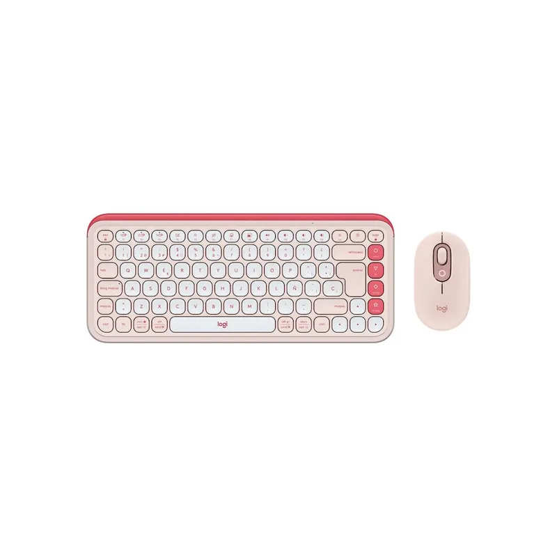 LOGITECH - COMBO LOGITECH ICON POP TECLADO Y MOUSE ROSADO ELEGANTE