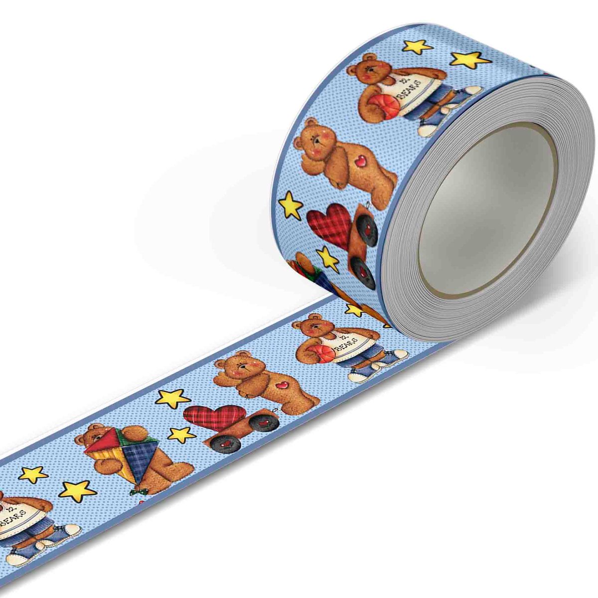 GENERICO - Cenefa Infantil Autoadhesiva para niños – Osos y estrellas – 5.92 mts