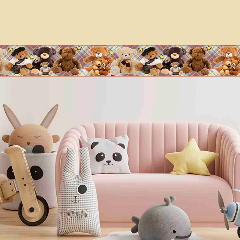 GENERICO - 5.9 mts de Cenefa Infantil autoadhesivo decorativo Osos