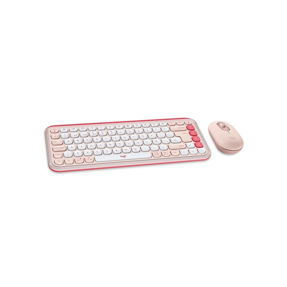 LOGITECH - COMBO LOGITECH ICON POP TECLADO+MOUSE ROSADO ELEGANTE inalámbricos