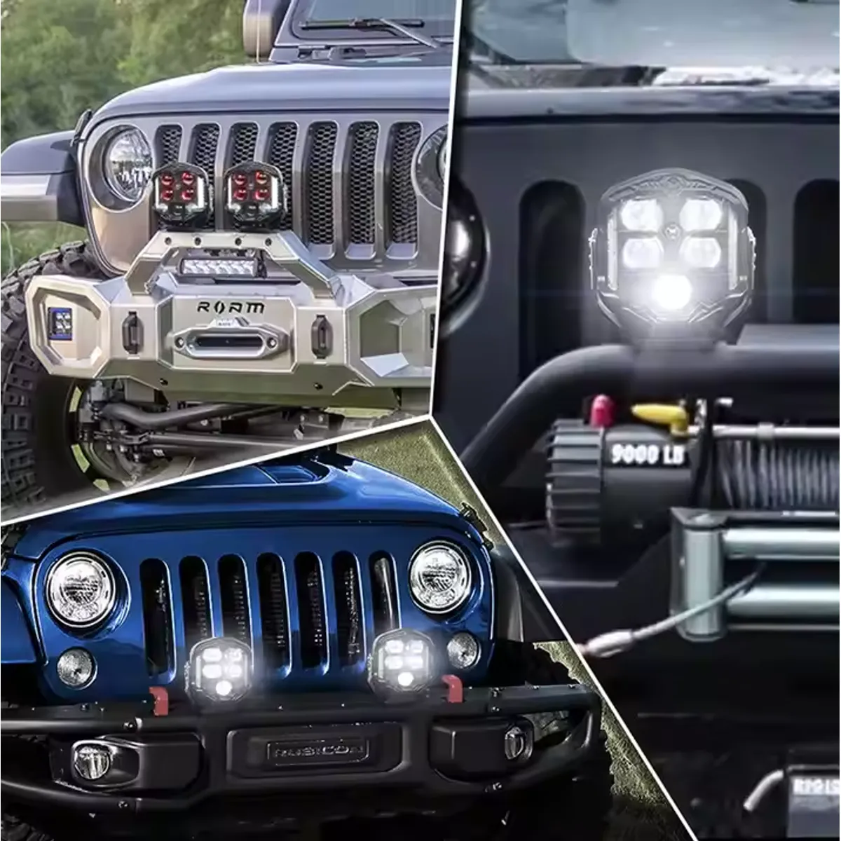 GENERICO - faro lupa tipo force offroad láser 4x4 camioneta el PAR