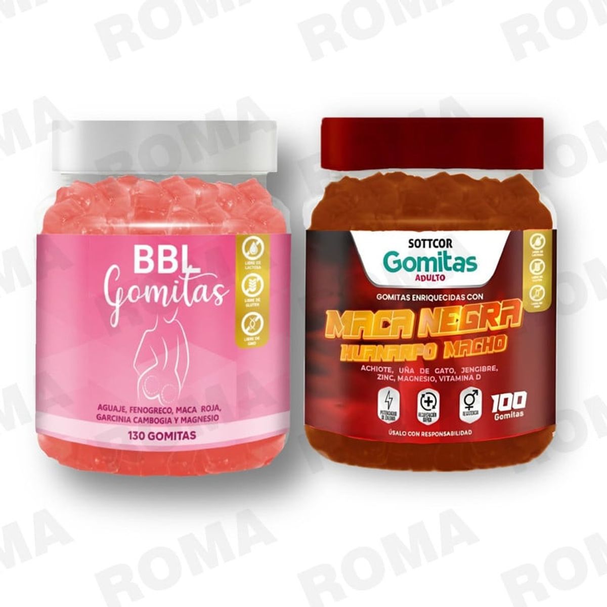 GENERICO - PACK GOMITAS BBL AGUAJE Y GOMITAS MACA NEGRA SOTTCOR LABS