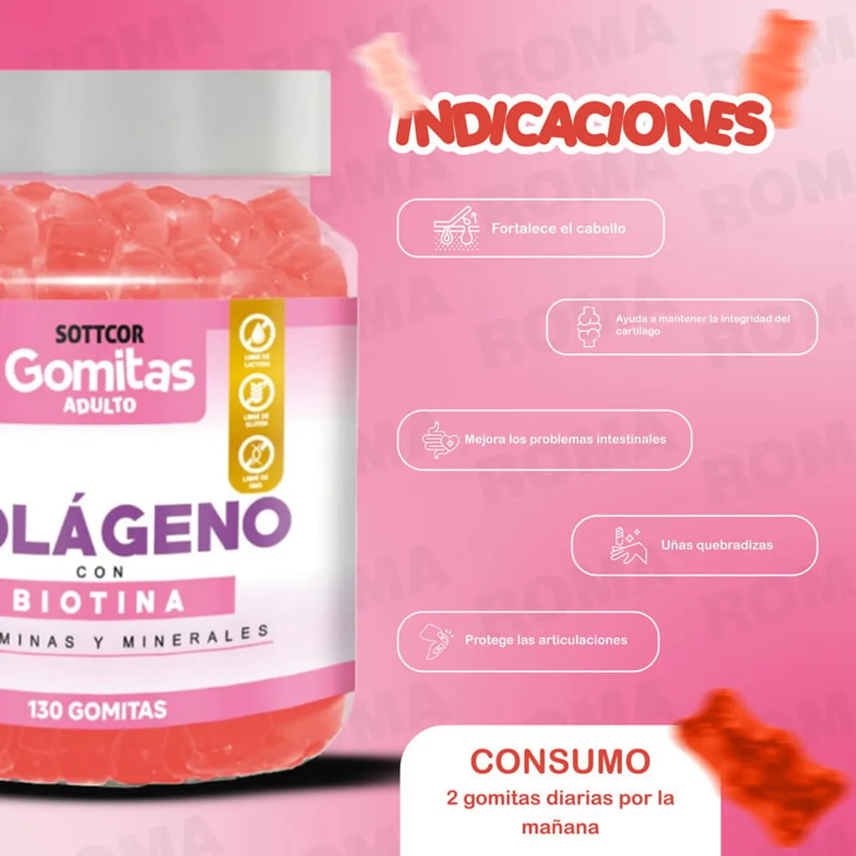 GENERICO - PACK GOMITAS COLAGENO Y GOMITAS CITRATO DE MAGNESIO SOTTCOR LABS