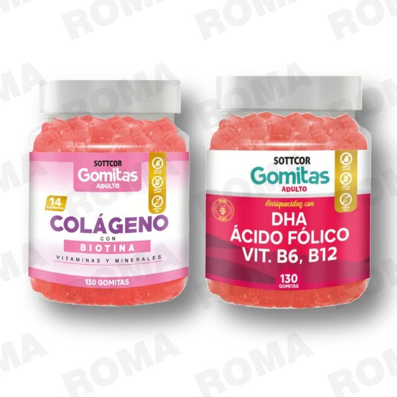 GENERICO - PACK GOMITAS COLAGENO Y GOMITAS DHA SOTTCOR LABS