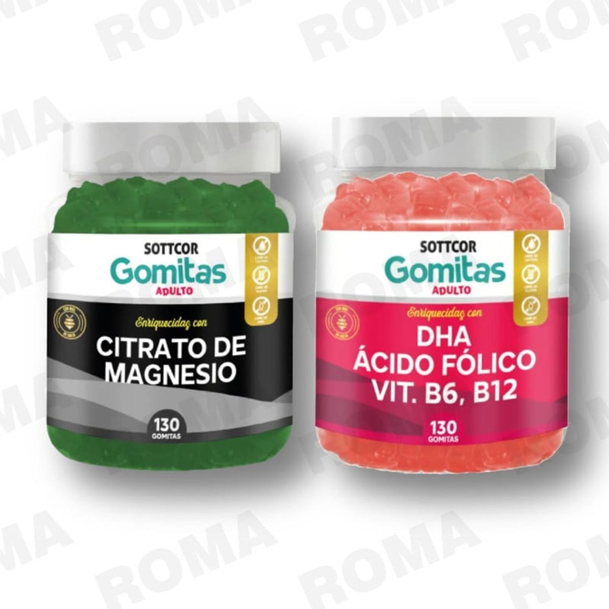 GENERICO - PACK GOMITAS CITRATO DE MAGNESIO Y GOMITAS DHA SOTTCOR LABS