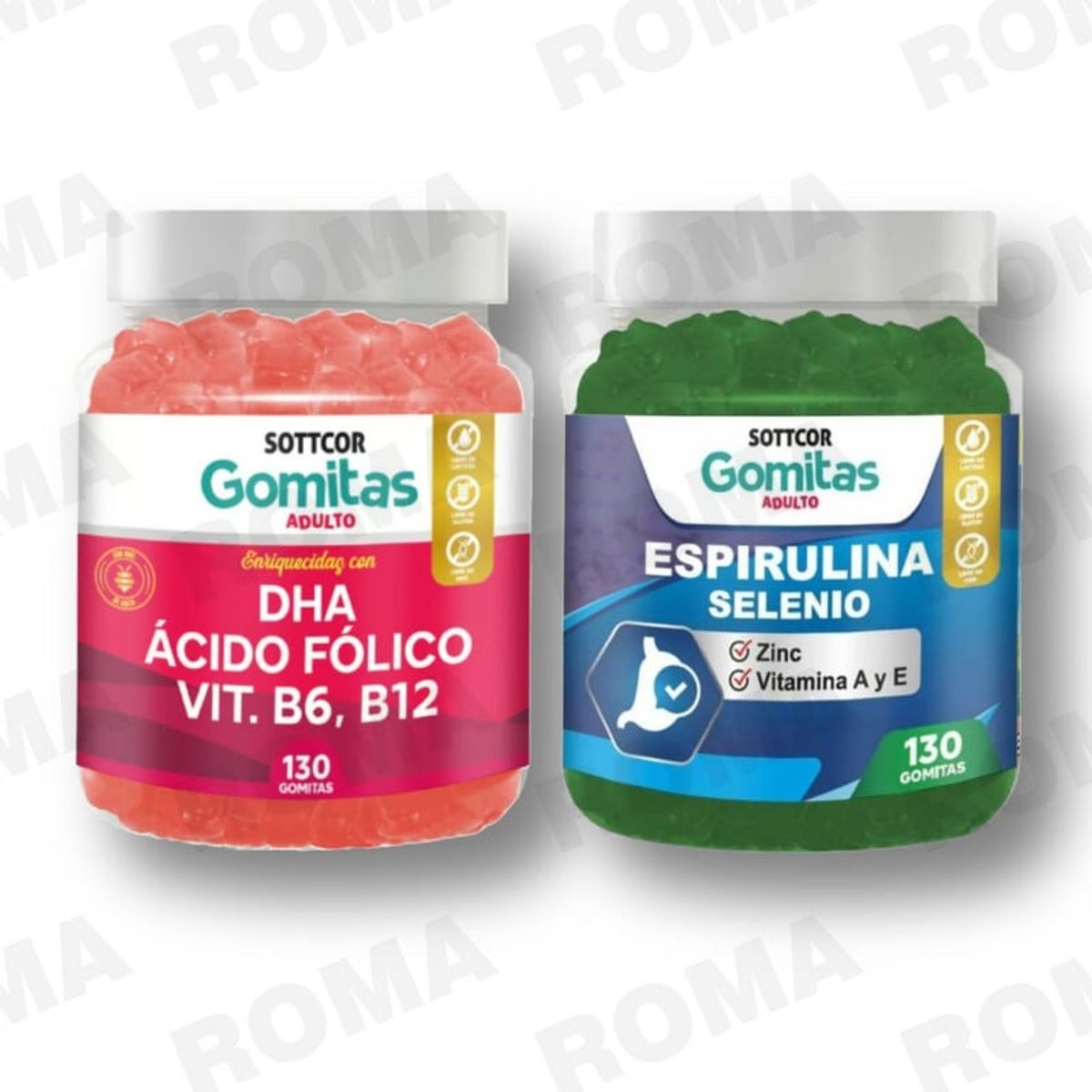 GENERICO - PACK GOMITAS DHA Y GOMITAS ESPIRULINA SOTTCOR LABS