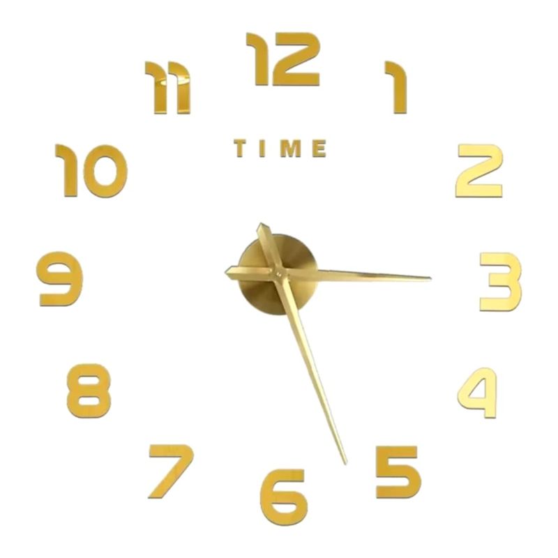 GENERICO - Reloj 3D Grande con Relieve Decorativo Moderno - Sala Hogar Oficina