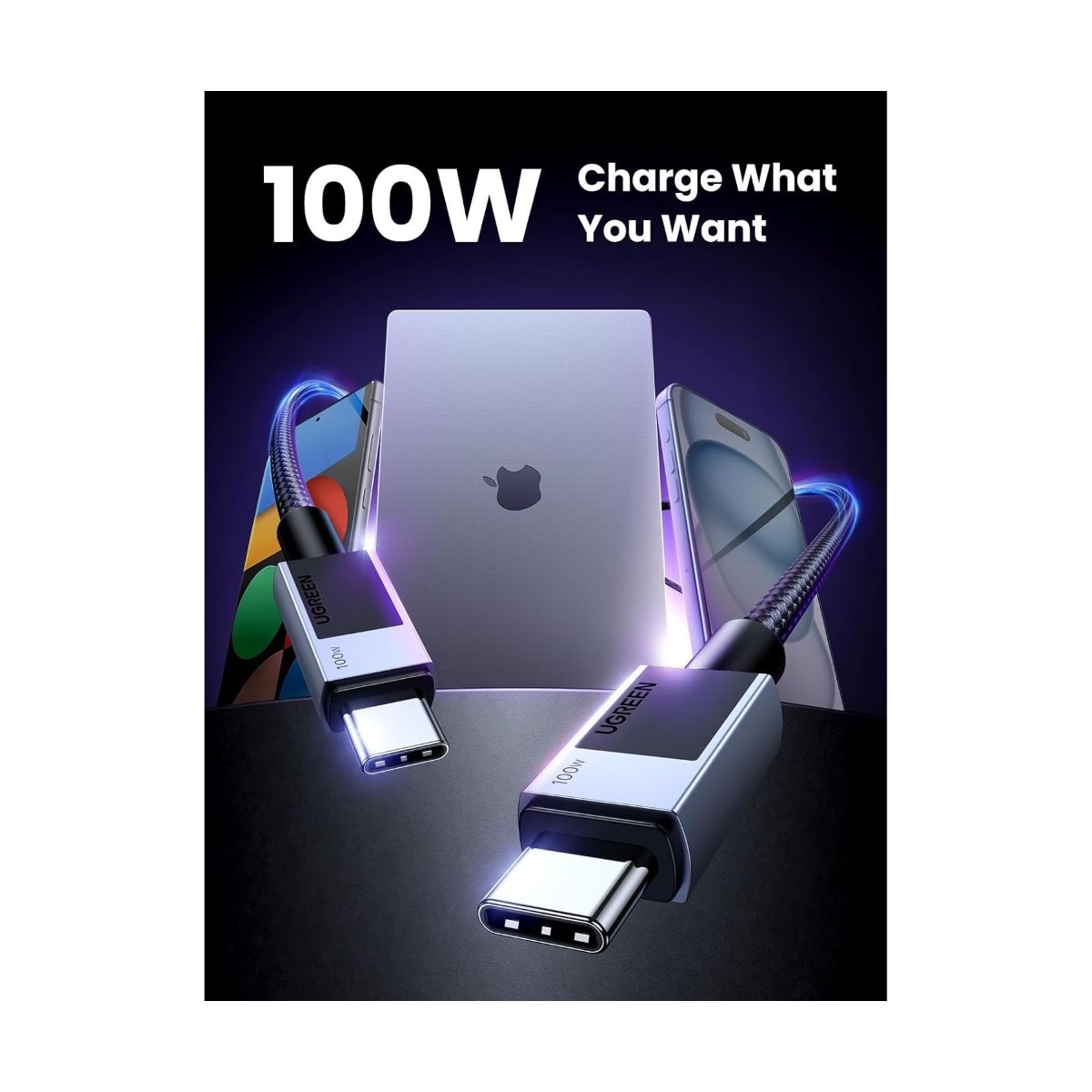 UGREEN - Cable Tipo C a C 100w 2 metros 5A UGREEN New Model