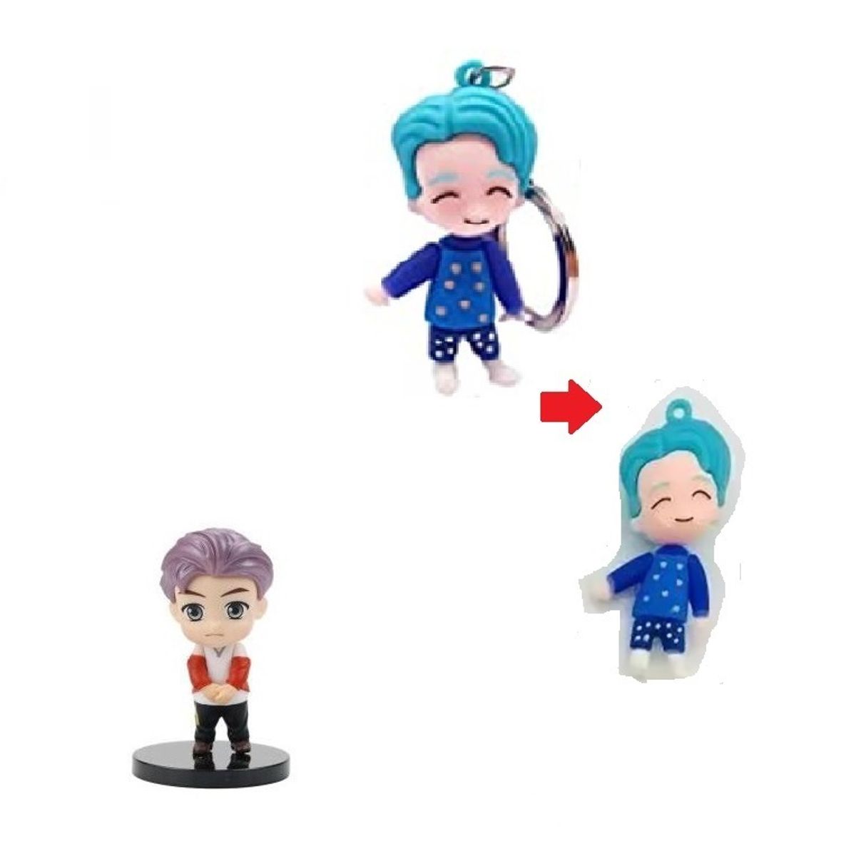 GENERICO - MUÑECO COLECCIONABLE CON LLAVEROS BTS RM