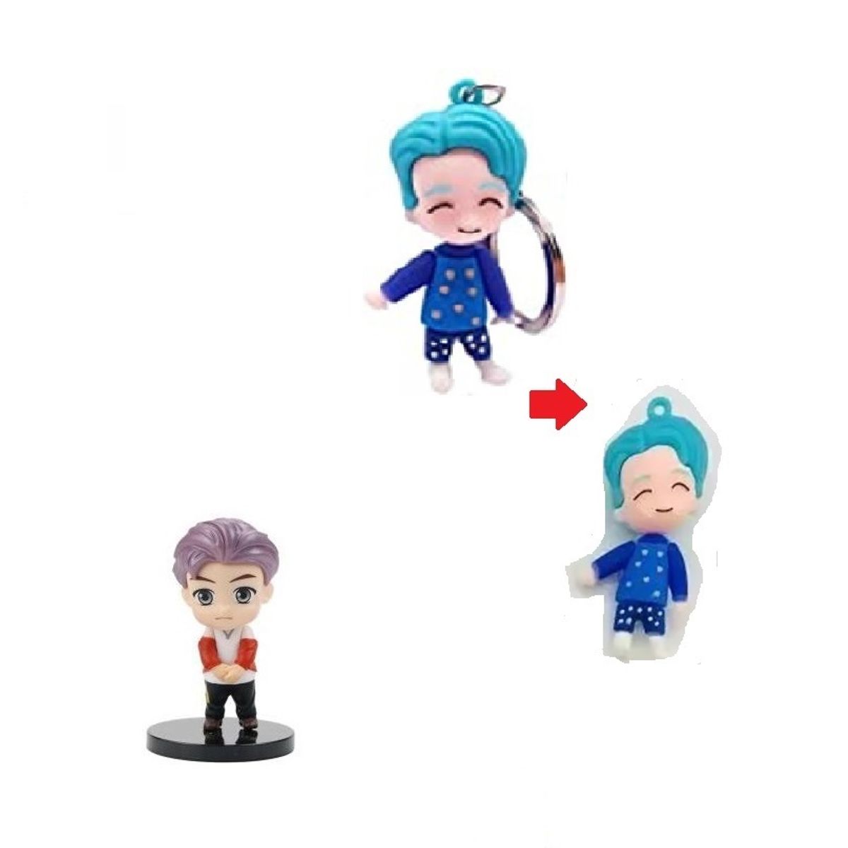 GENERICO - MUÑECO COLECCIONABLE CON LLAVEROS BTS RM