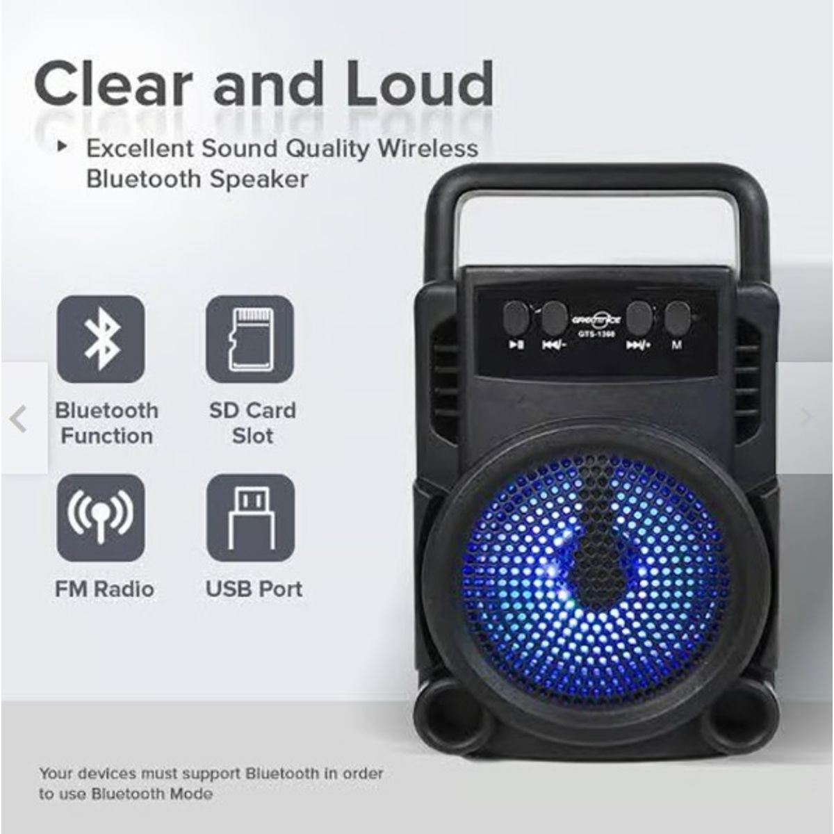 GENERICO - MINI PARLANTE GRAN SONIDO PUERTO USB MICRO SD